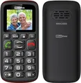 MaxCom MM428, Balken, Dual-SIM, 4,57 cm (1.8"), Bluetooth, 800 mAh, Schwarz, Rot