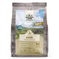 Wildes Land - Halbfeuchtes Trockenfutter für Hunde - Huhn - 1,5 kg - Soft mit Reis und Wildkräutern - Glutenfrei - Extra viel Fleisch - Für alle Hunderassen - Beste Akzeptanz