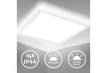 B.K.Licht LED Deckenleuchte LED Bad-Deckenlampe, mit Backlight, Ultraflach, LED fest integriert, Neutralweiß, Indirektes Licht, 18W, 4.000K, 2400Lm, IP44, L:29cm