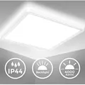 LED Panel 29x29 cm - 18W, 2400lm, IP44, flach, neutralweiß, weiß - Weiß