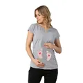M.M.C. Umstandsshirt Baby Füße mit Motiv grau S