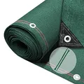 VOUNOT® Zaunblende 1×10m, Sichtschutz Zaun 230 g/m² HDPE Schattiernetz, Windschutz UV-resistent Reißfest, 95% Beschattungsgrad, mit Löcher und Kabelbinder, Grün