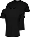 T-Shirt "BASIC LIFE SLIM O-NECK 2-PACK", (Packung, 2 tlg 2er-Pack), Gr. XL (54/56), schwarz