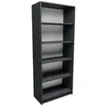 Matkam Möbel Bücherregal, Anthrazit, Holzwerkstoff, 74x180x35 cm, Wohnzimmer, Regale, Bücherregale