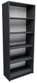 MATKAM Bücherregal R6, B/H/T 74x180x35cm, Standregal, ideal für Büro, Anthrazit
