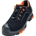 uvex 2 Halbschuhe S1P schwarz, orange Weite 10 Gr. 42 - Schwarz - 42