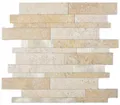Verbund Vinyl Steinoptik Limestone brown/Gold Mosaikfliese Wand Fliesenspiegel .
