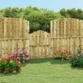 Gartentor Holz 100x125 cm Zauntor Garten Tor Kiefernholz Bogen Tor Imprägniert