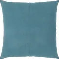 Dekokissen PAD "LEDA", blau (blau, unifarben), B:50cm L:50cm, Baumwolle, Dekokissen_Sitzkissen_Kissenhüllen, Made in Europe, Kissenhülle ohne Füllung, 1 Stück