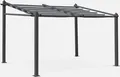 sweeek - WANDPERGOLA 3X4M mit Schiebeleinwand - Grau