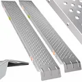 MONZANA® 2X Auffahrrampe 400 kg Tragfähigkeit galvanisierter Stahl 160x22,5x4,5cm rutschfeste perforierte Oberfläche PKW Transport Laderampe Rampe