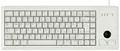 G84-4400LPBDE-0 - Tastatur, PS/2, grau, kompakt, Trackball