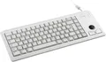 CHERRY Compact-Keyboard G84-4400 PS2 Tastatur Deutsch, QWERTZ Grau Integrierter Trackball, Maustasten, 19" Anwendungen