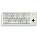 Cherry Compact-Keyboard G84-4400 Tastatur inkl. Trackball (hellgrau, Deutsch)