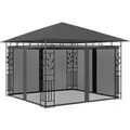 vidaXL Pavillon mit Moskitonetz 3x3x2,73 m Anthrazit 180 g/m² 47972
