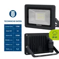 LED Strahler 14 W 1700 Lumen IP65 anthrazit Aluminiumdruckguss UNITEC