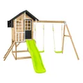 Zwerkules Spielhaus Holli 3 inkl. Rutsche & Doppelschaukel 370x352x224cm
