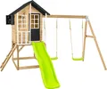Zwerkules Holli 3 Kinder Stelzenhaus mit Rutsche und Schaukel Holz