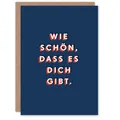Lustige Geburtstagskarte Wie Schön Dass Es Dich Gibt Marineblaue