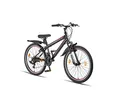 Chillaxx Bike Escape Premium Mountainbike in 24 und 26 Zoll Fahrrad für Mädchen Jungen Herren und Damen - 21 Gang Schaltung (24 Zoll, Schwarz-Rot V-Bremse)