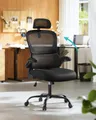 SONGMICS Bürostuhl, Netzstuhl, ergonomisches Design, mit Premium-Netzgewebe, Wippfunktion