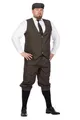 WILBERS & WILBERS 330377 - Roaring 20s Kostüm Herren, 3-teiliges Set mit Weste, Hose, Mütze, 20er Jahre Outfit für Karneval