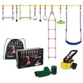 ALPIDEX Slackline Ninja Line Set für Kinder bunt Max
