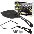 Area1 Motorrad Spiegel Paar E-geprüft, universal mit M10+M8 Schrauben, kompatibel mit BMW Honda Kawasaki Duke SMC Yamaha Triumph Suzuki Ducati Husqvarna Beta Fantic Motor Brixton Derbi Benelli Aprilia