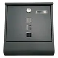 SONGMICS Wandbriefkasten, mit Schloss mit Drehdeckel, Sichtfenster, Namensschild