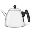 Bredemeijer Tee-Kanne Duet Classic, Edelstahl, doppelwandig, silber / schwarz, 1,2 l