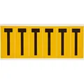 Brady 1550-T, B-946, Vinyl, Beschriftung: T, Schwarz auf Gelb, 38 x 89mm, Schrifthöhe 75mm(25 K. á (1550-T)