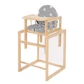 Roba Kombihochstuhl Little Stars Hochstuhl Holz natur Sitz gepolstert TOP
