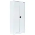 LÜLLMANN Putzmittelschrank 545527 signalweiß 80,0 x 38,3 x 180,0 cm, aufgebaut
