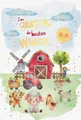 Kindergeburtstag  Karte mit Briefumschlag Bauernhof, Farm, Tiere, Trecker, Schaf