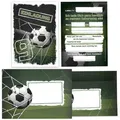 LIMONIA Einladungskarten Fußball zum 9. Kindergeburtstag Einladungen + Umschläge Karte Fussball, Karten mit Umschlägen zum neunten Geburtstag soccer Kicken