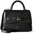 AIGNER Farah Handtasche Leder 28 cm  schwarz