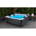 MSpa Whirlpool Frame Oslo AERO PLUS 2026 inkl. WiFi / UVC / LED / 8 Hydromassagedüsen / 140 Luftdüsen - 180 cm XXL - Outdoor Indoor Pool - Ganzj... - Grau