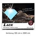 Lack Bettdecke schwarz 135x200 cm Einschubschlitz Abwischbar Bettbezug " T64"