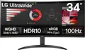 LG UltraWide 34WR50QK-B LED-Monitor Curved 86,42 cm 34 Zoll 3440 x 1440 WQHD @ 100 Hz VA 300 cd/m² 3000:1 HDR10 5 ms 2xHDMI DisplayPort (34WR50QK-B.AEU)