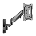 RICOO TV Wandhalterung Fernseher Halterung Gasfeder Schwenkarm für 23-43 Zoll Fernsehhalterung für Wand S4422 Höhenverstellbar Schwenkbar Neigbar Flach Curved Fernseh-Arm bis 23-Kg & VESA 100 & 200