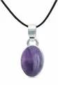 mantraroma Kettenanhänger 925 Silber Amethyst lila Stein Edelstein Damen Sterling Silber Halskette Anhänger Geschenk (MAH-081-01)