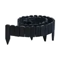 Gartenwelt Riegelsberger Rollboarder Anthrazit Länge 203 cm Zaunhöhe 10 cm Holzzaun Mähkante Rasenkante Tannenholz