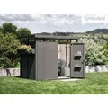 Biohort Metall-Gerätehaus HighLine Dunkelgrau-Metallic 6,6 m² Doppeltür