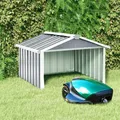 vidaXL Rasenmäher Garage 92x97x63 cm Verzinkter Stahl Grau DE