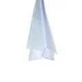 Bagnoxx Duschdichtung 1m, Schleiflippendichtung für Duschkabine im Bad, 8mm Glasstärke Duschtürdichtung, transparentes Wasserabweisprofil als Türdichtung unten, doppelte Weichlippe aus PVC