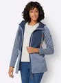 Witt Fleecejacke Strickfleece-Jacke, bleu-jeansblau-gemustert