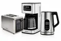 Hagenuk Digitales Frühstücksset Edelstahl – Toaster, Kaffeemaschine & Wasserkocher mit LED & Touch