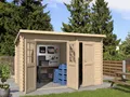 Gartenhaus aus Holz Blockhaus Gerätehaus Garten Holzhaus Schuppen Aster Pultdach