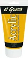 KREUL 28551 - El Greco Acrylic, 150 ml Tube in gold, hochpigmentierte, glänzende Acrylfarbe in Studienqualität, buttrig vermalbar, für pastose Malerei