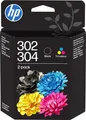 HP 302/304 HP Tricolor/Black Ink Crtg. 2-Pk